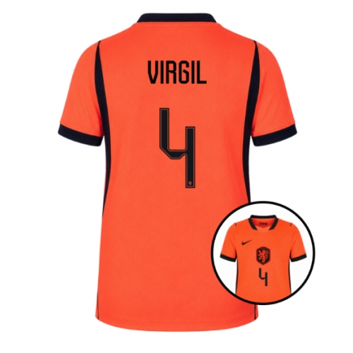 Billige Fotballdrakt Nederland Virgil van Dijk #4 Replika Hjemmedrakt Dame VM 2026 Kortermet Billige Fotballdrakt Nederland Virgil van Dijk #4 Replika Hjemmedrakt Dame VM 2026 Kortermet
